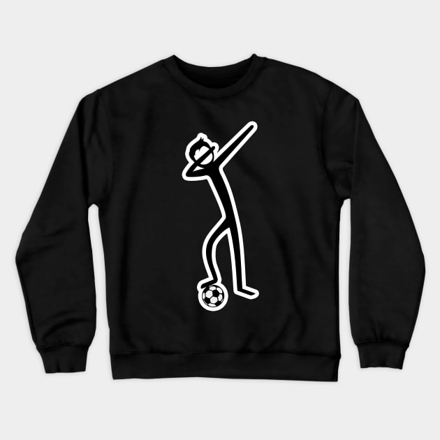 Dabbing Stick Figure - Soccer I Crewneck Sweatshirt by EDDArt